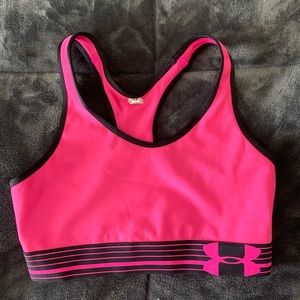 Bright pink under armour  work out bra